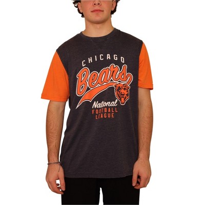STARTER Mens Chicago Bears Graphic T-Shirt, Blue, Large