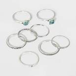 Turquoise Stone Multi Ring - Universal Thread™ Silver 7