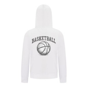 Everyday Kids Basketball Zip Up Hoodie – Classic Sketch Basketball Graphic Sweatshirt - 1 of 4
