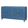 Storage Cabinet, Sideboard With Metal Pull Ring Handles, Adjustable Shelf, 4 Doors Kitchen Pantry Cabinets - 4 of 4