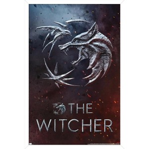 Trends International Netflix The Witcher: Season 3 - Medallion One Sheet Framed Wall Poster Prints - 1 of 4