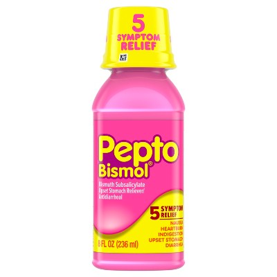 Pepto-Bismol 5 Symptoms Digestive Relief Original Liquid - 8 fl oz