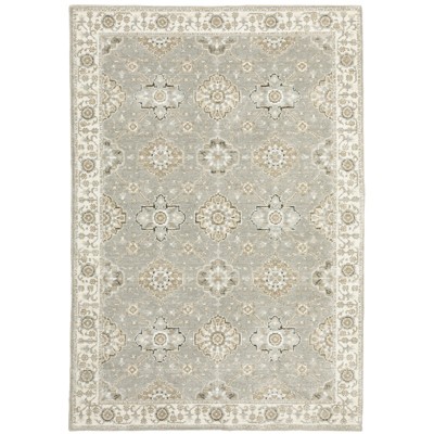 Oriental Weavers Andorra 8929H Grey/ Ivory Indoor Area Rug - 1'10" x 3'2"