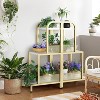 Ladder Shelf, 3 Tier Bathroom Ladder Shelf, Gold Metal Ladder Bookshelf, Small Bookshelf for Bedroom Living Room Office Kitchen Bathroom - 2 of 4