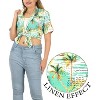 HAPPY BAY Button Down Shirt for Women Summer Tropical Vacation Button Up Casual Shirt Short Sleeve Tops Holidays Blouses for Women - 2 of 4