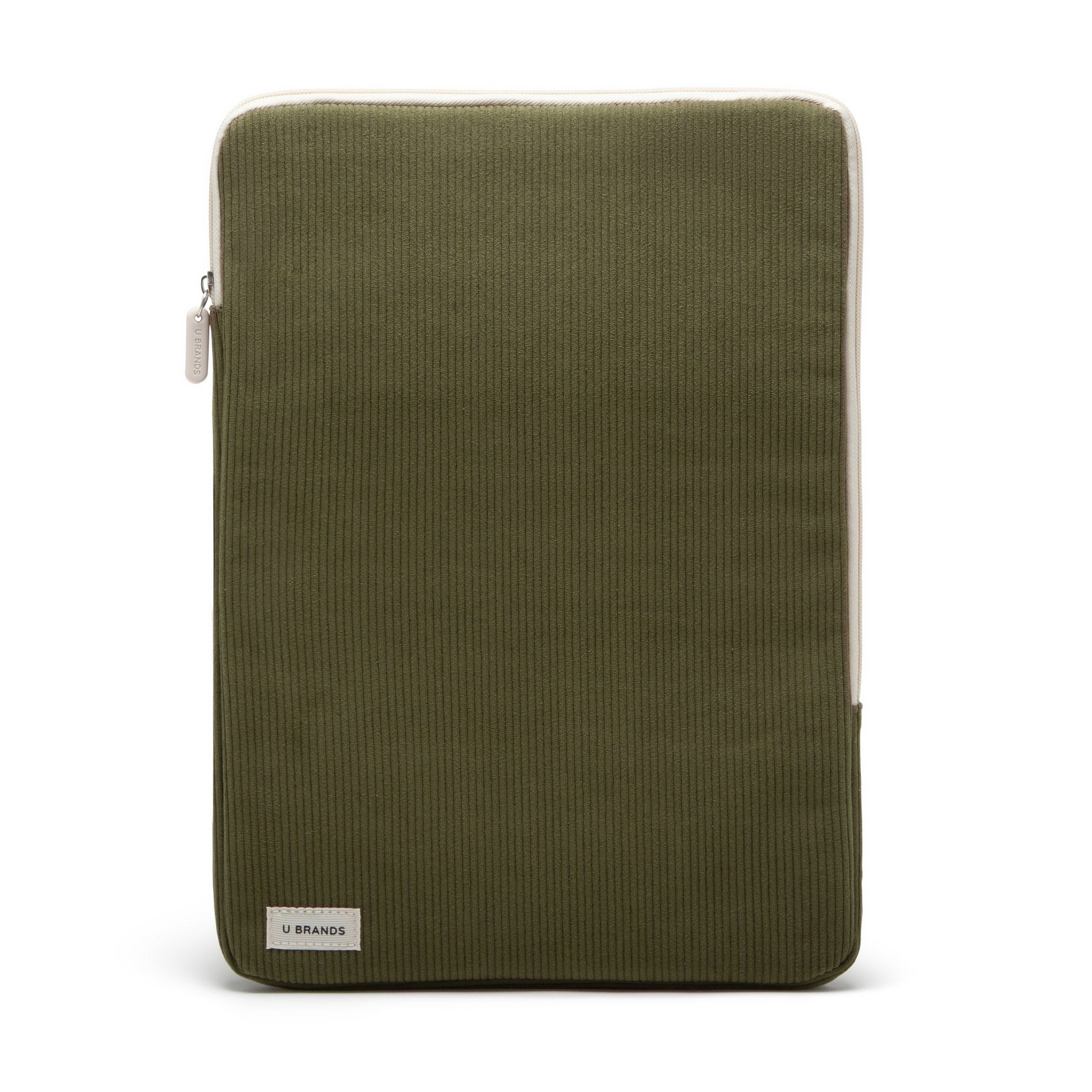 U Brands 15"x10.5" Corduroy Laptop Pouch Olive