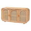 bali & pari Evania Natural Rattan 3 Door Storage Cabinet Natural - 2 of 4