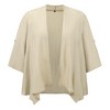 Women's Plus Size Open Front 3/4 Sleeve Waterfall Style Irregular Hem Lightweight Casual Cardigans - GRACE & GRANDEUR - 4 of 4