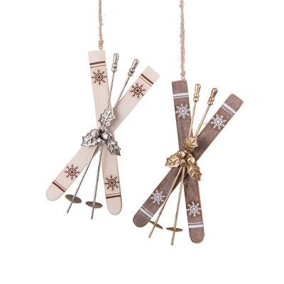 Gallerie II Fair Isle Skis Ornament A/2