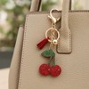 CTM Women's Glittering Favorite Cherries Bag Charm - 3 of 3
