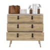 TiramisuBest Rustic Brown Finish Chest with Storage Drawers Clipped Corners Transitional Style Wooden Bedroom Furniture 1pc with Brown for D - 4 of 4