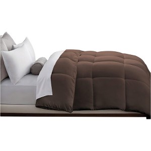 Microfiber Down Alternative Comforter (Twin) Chocolate, Brown