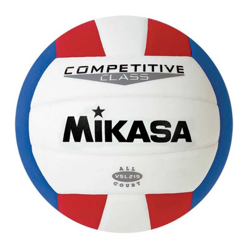 Mikasa VSL215 Competitive Class Volleyball, Size 5, Red/White/Blue, 1 of 3