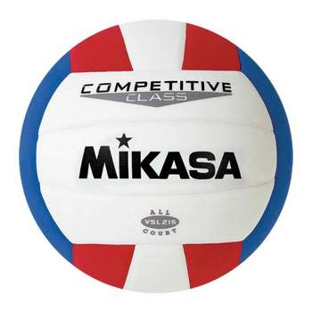 Mikasa VSL215 Competitive Class Volleyball, Size 5, Red/White/Blue