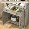 Tall Farmhouse Storage Cabinet, 6 Tier Kitchen Pantry Organize, Microwave Stand - 4 of 4
