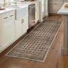 Washable Area Rugs Modern Bordered Floor Cover, Non-Slip Geometric Accent Carpet, Stain-Resistant Low Pile Indoor Mat - 2 of 4