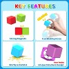 12-Piece Large Magnetic Building Blocks, 1.65 Inch Stacking Cubes Sensory Toy for Toddlers Ages 1-3 - 3 of 4