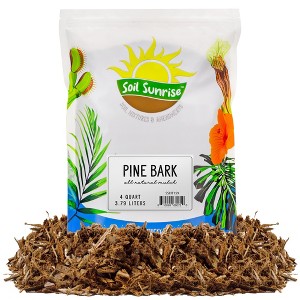 Soil Sunrise 100% Natural Pine Bark Mulch, for Container Gardening, Soil Supplement, Houseplants, Terrariums - 1 of 4