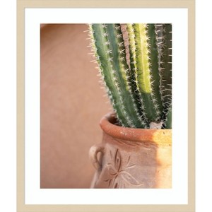 Amanti Art Green On Orange by Raisa Zwart Wood Framed Wall Art Print - 1 of 4