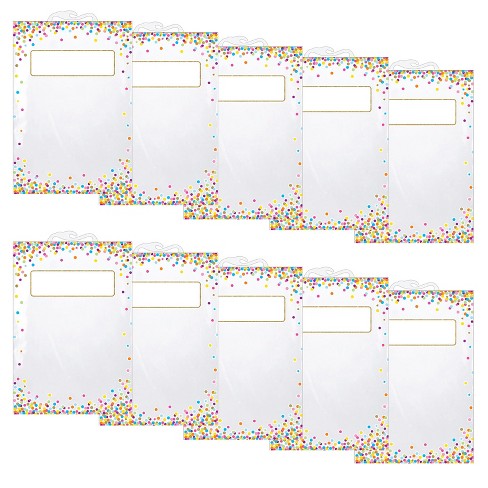 Reusable Dry Erase Pockets, Primary Colors, 9 x 12, Pack of 10