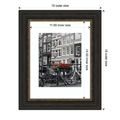 Classic Bronze Narrow Wood Wall Picture Frame