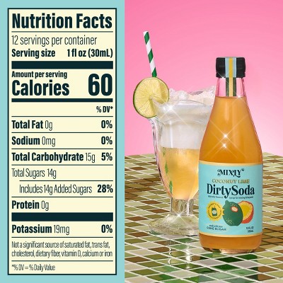 Mixly Coconut Lime Dirty Soda Syrup - 12 fl oz