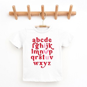 The Juniper Shop Vday Alphabet Toddler Short Sleeve Tee - 1 of 2