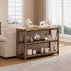 47-Inch Narrow Entryway Table, 3-Tier Long Console Table with Storage Shelves, Versatile Sofa Table for Living Room, Hallway, Foyer, Couch - 2 of 4