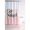 Shiraleah Pink Stripe Get Naked" Shower Curtain - 4 of 4