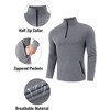 Men's Tracksuit Set 2 Piece Quarter Zip Casual Golf Jogging Suit Athletic Sports Sweatsuits Set Grey 2XL - 3 of 4