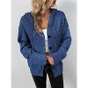 Coolmee Women's Casual Long Sleeve Crewneck  Hooded Drawstring Button Down Cardigan Sweater Knit Outwear - 4 of 4