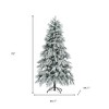 HomeRoots 6' Pre Lit Extra Full Frosted Pine Christmas Tree - 3 of 4