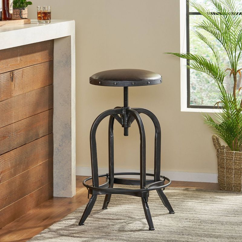 Silla 33.5" Barstool - Brown Christopher Knight Home, 5 of 9