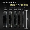 Bumper Weight Plates 2 Inch Barbell Plates Set of 2, Rubber Colored Weight Plates 10-45 Lbs for Home Gym Strength Training & Weightlifting - 2 of 4