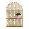24"x16" Metal Arched 3 Shelves Wall Gold - CosmoLiving by Cosmopolitan: Floating Storage Display - 4 of 4