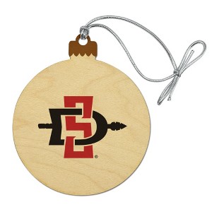 San Diego State University Primary Logo Wood Christmas Tree Holiday Ornament - 1 of 4