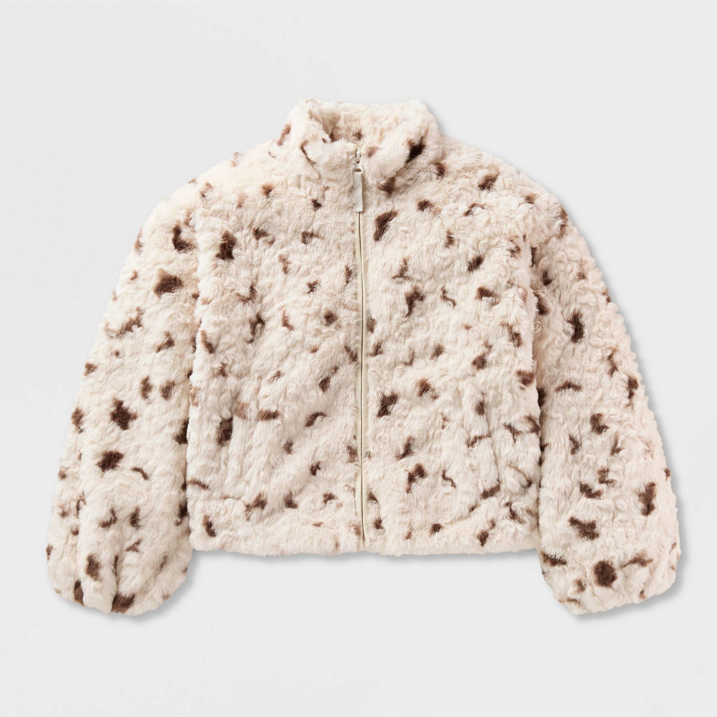 Куртка Cat & Jack Printed Faux Fur Jacket для девочек, цвет: Кремовый — фото 2