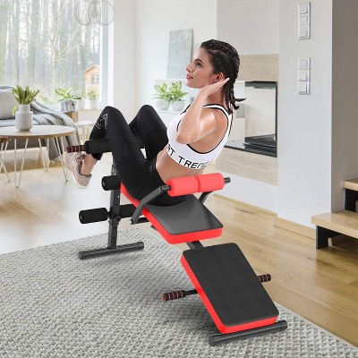 Gymax Adjustable Bench Multi-Functional Weight Bench for Full Body Workout Strength Training bench for Home Gym