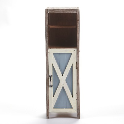 Lakeside Toilet Paper Storage Cabinet with Toilet Paper Holder - Rustic Barn Door