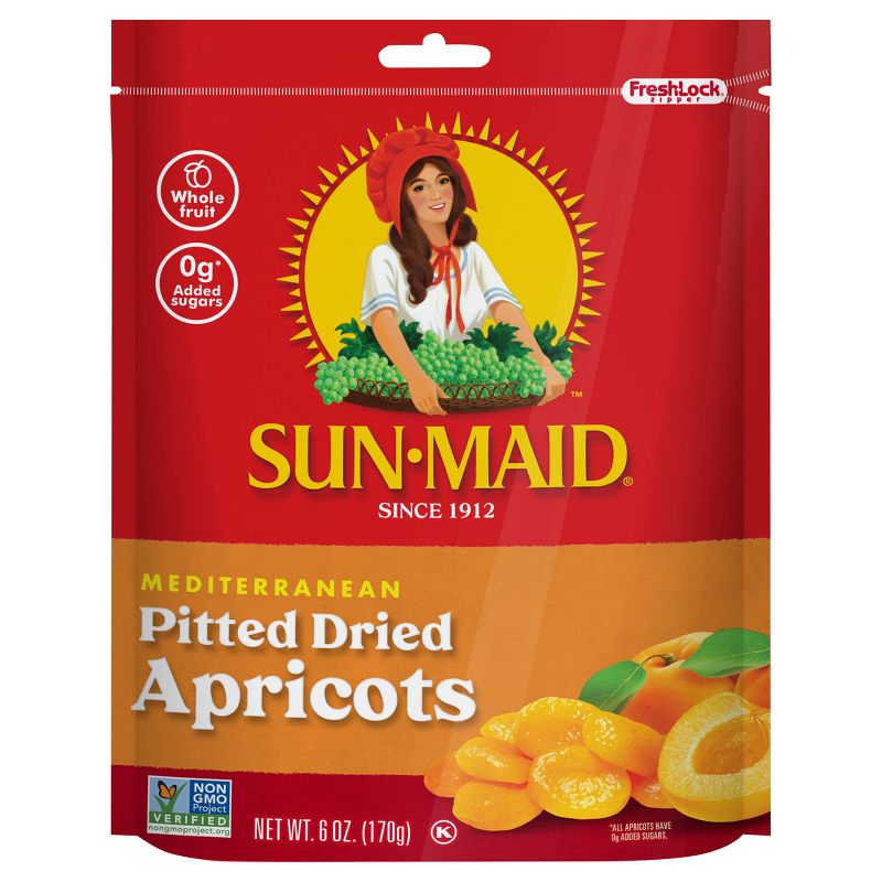 Sun-Maid Mediterranean Dried Apricots Bag - 6oz, 1 of 10