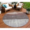 Rust And Ivory Abstract Washable Indoor Outdoor Area Rug - 2 of 4