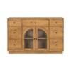 Large Dark 2-Door 7-Drawer Cabinet with Storage, Ideal for Living Room, Dining Room, or Entryway - 2 of 4