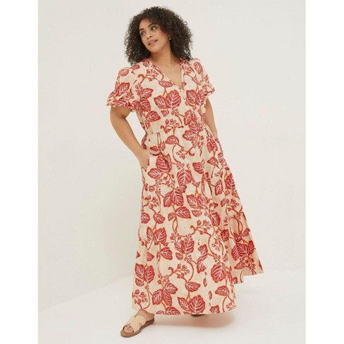 Fatface Women's Aubrey Vine Floral Maxi Dress-off-white : Target