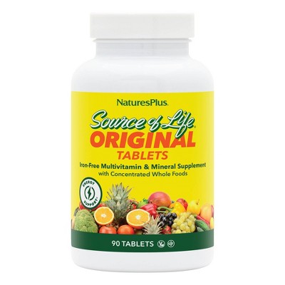 Source of Life No-Iron Multivitamin by Nature's Plus  -  90 Tablets