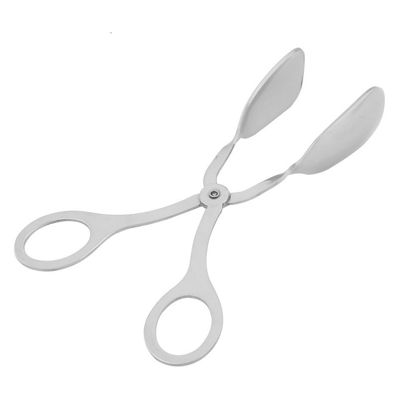 Unique Bargains Kitchen Restaurant Stainless Steel Salad Server Mixing Tongs Silver Tone 1 Pc, 3 of 5
