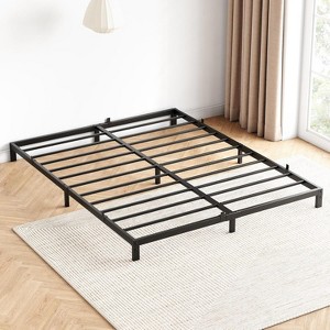 Metal Bed Frame Heavy Duty Platform Base with Noise-Free Grid Support No Box Spring Needed, Tool Free Assembly & Underbed Storage Space - 1 of 4