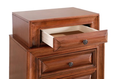 LaVita 3-Drawer Solid Oak Nightstand with Bronze Hardware