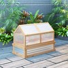 Gulches 48"x24"x32" Natural Raised Garden Bed with Polycarbonate Greenhouse Cover - 3 of 4