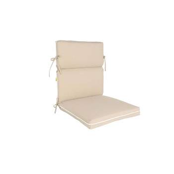 Home Fashions International 21"x22" O'Linen Highback Outdoor One Piece Chair Cushion Linen
