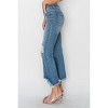 Women's High Rise Fray Hem Ankle Bootcut Jeans - RISEN - 2 of 4